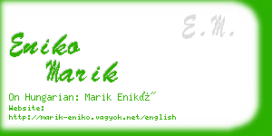 eniko marik business card